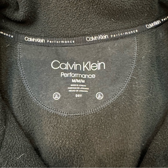 Calvin Klein Performance Black Fleece Jacket Medium - Picture 2 of 4